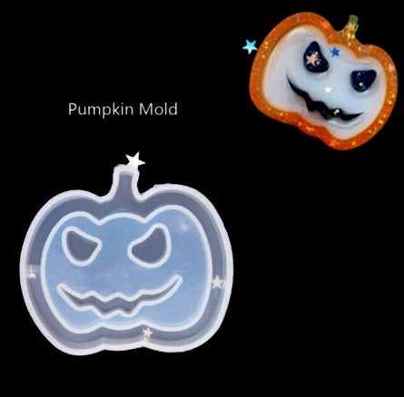 Pumpkin Shaker Key Chain Charms Silicone Mold- DIY Jewelry Craft Tool