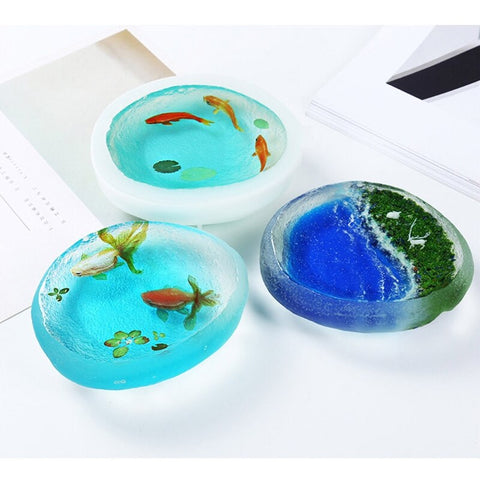 Natural stone shape resin art craft Silicone Mold For Resin Crafts